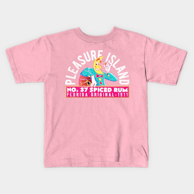 Pleasure Island "No. 37" Spiced Rum Kids T-Shirt by plaidmonkey